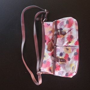 Watercolor floral print bag